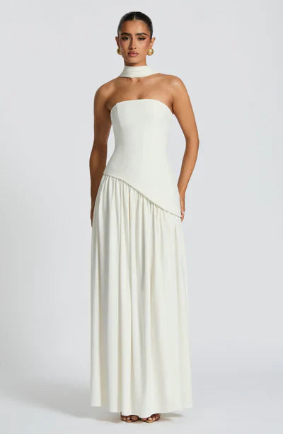 Vestido Longo Sem Alças Elegante Vivella Mya