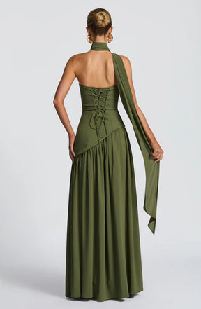 Vestido Longo Sem Alças Elegante Vivella Mya