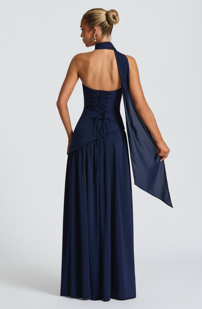Vestido Longo Sem Alças Elegante Vivella Mya