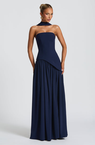 Vestido Longo Sem Alças Elegante Vivella Mya