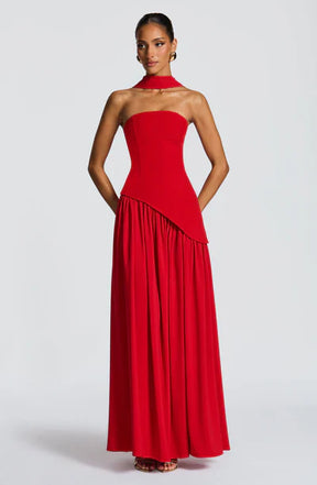 Vestido Longo Sem Alças Elegante Vivella Mya