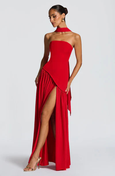 Vestido Longo Sem Alças Elegante Vivella Mya