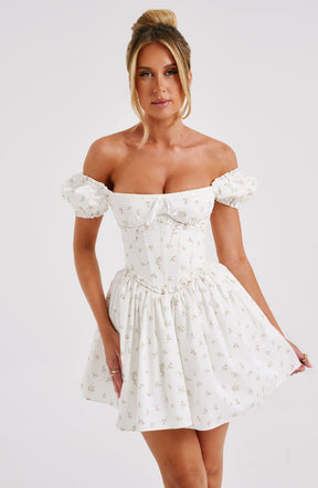 Vestido Curto Bustier Vivella Penélope Floral - GOLDEN ERA