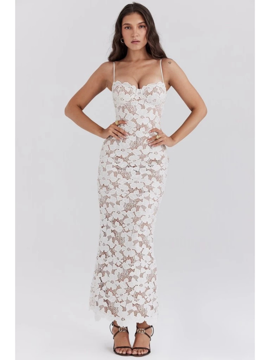 Vestido Midi Rendado Vivella Sofia - GOLDEN ERA