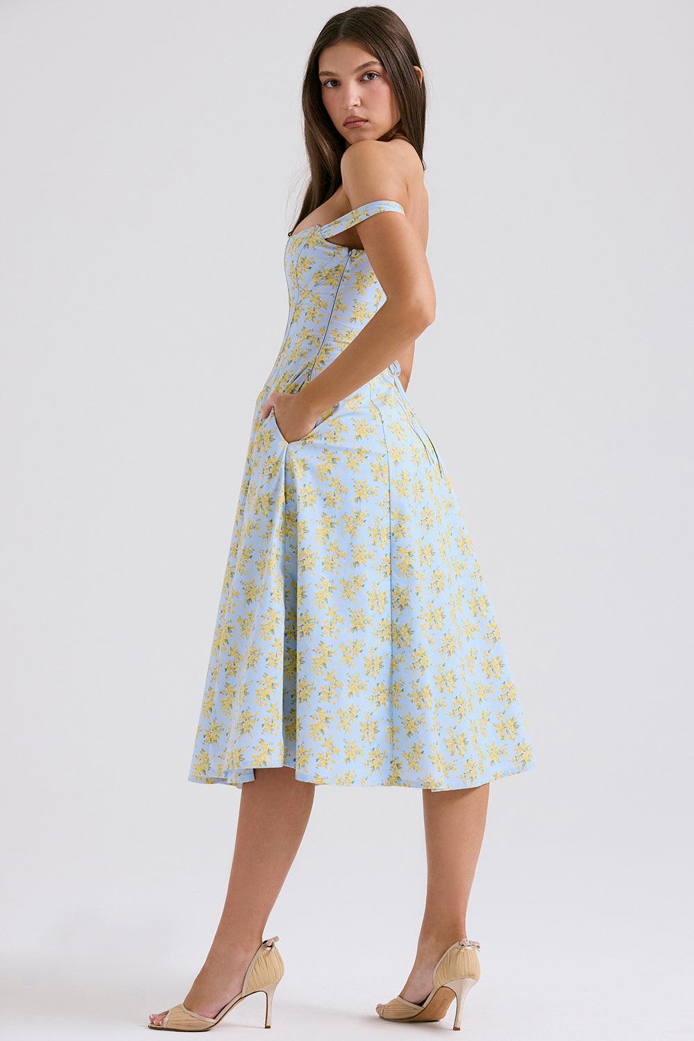 Vestido Midi Bustier Vivella Cecile - GOLDEN ERA