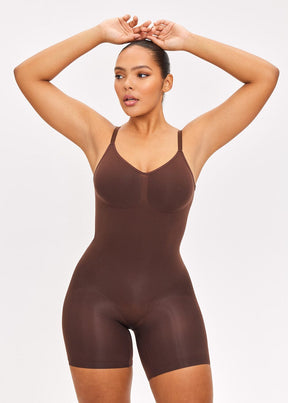 Body Modelador Short Suit Shape Slim Aberto nas Costas Vivella