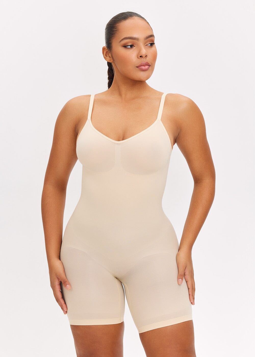 Body Modelador Short Suit Shape Slim Aberto nas Costas Vivella