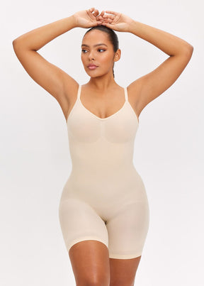 Body Modelador Short Suit Shape Slim Aberto nas Costas Vivella