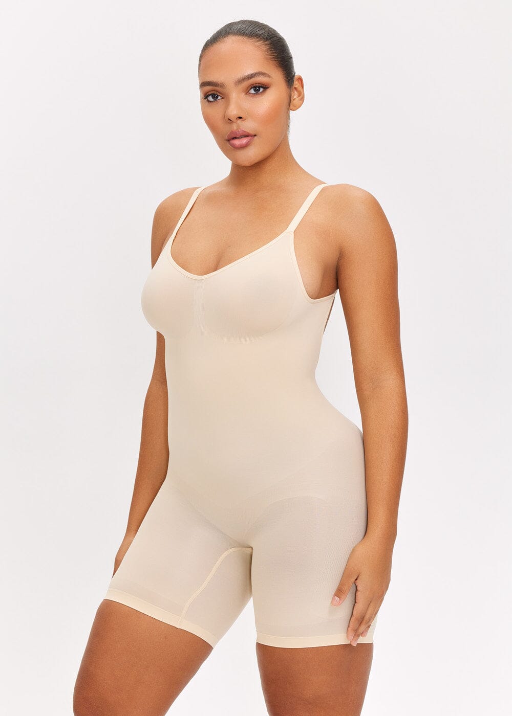 Body Modelador Short Suit Shape Slim Aberto nas Costas Vivella