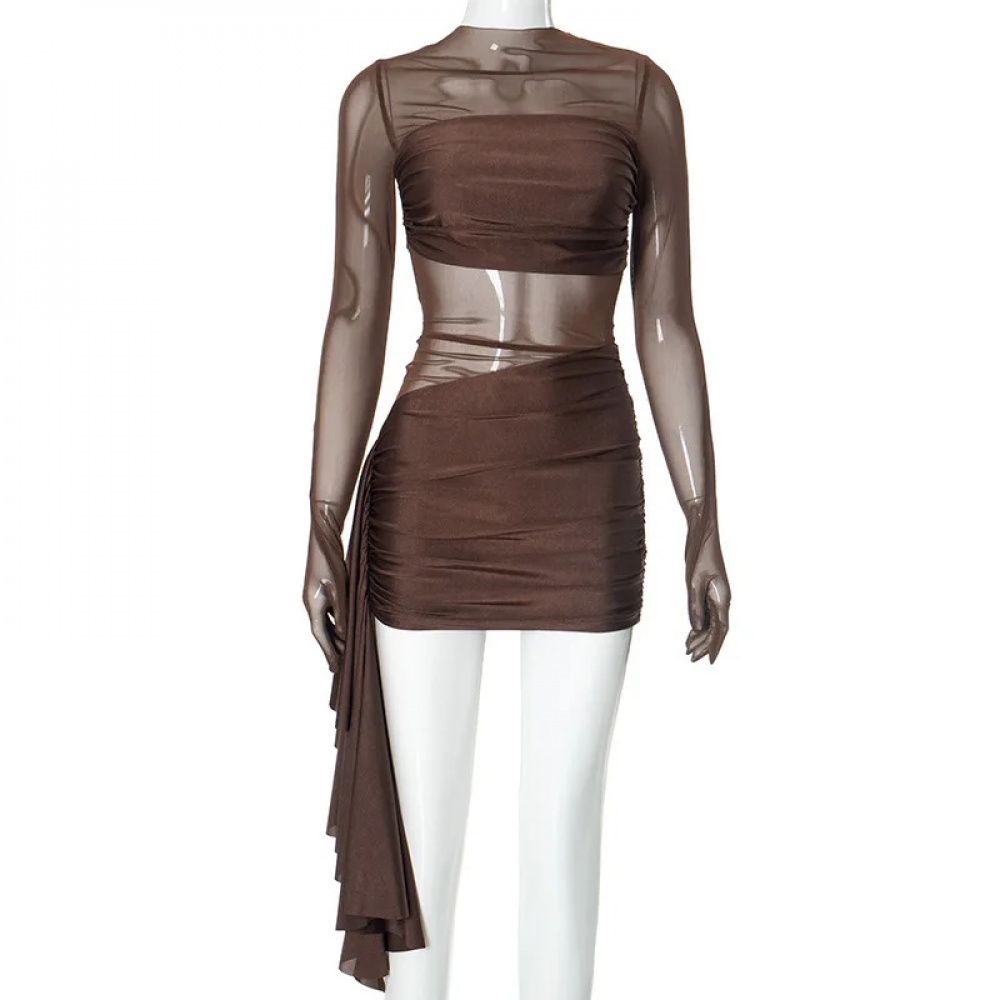 Vestido Curto Com Tule Irregular Vivella Mariáh