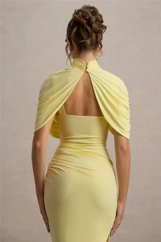 Vestido Longo Assimétrico Vivella Lyra