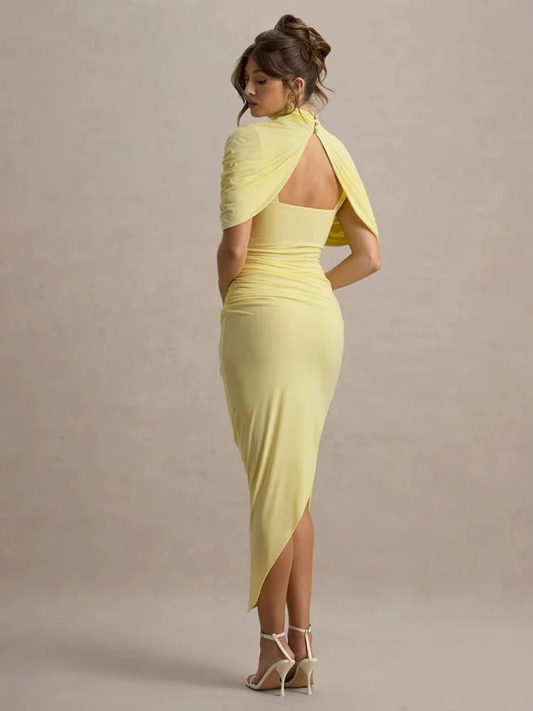 Vestido Longo Assimétrico Vivella Lyra