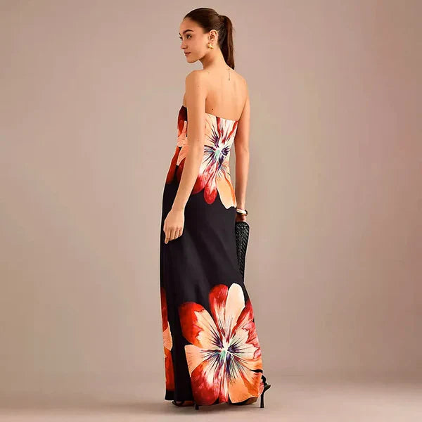 Vestido Longo Floral Vivella Pétala